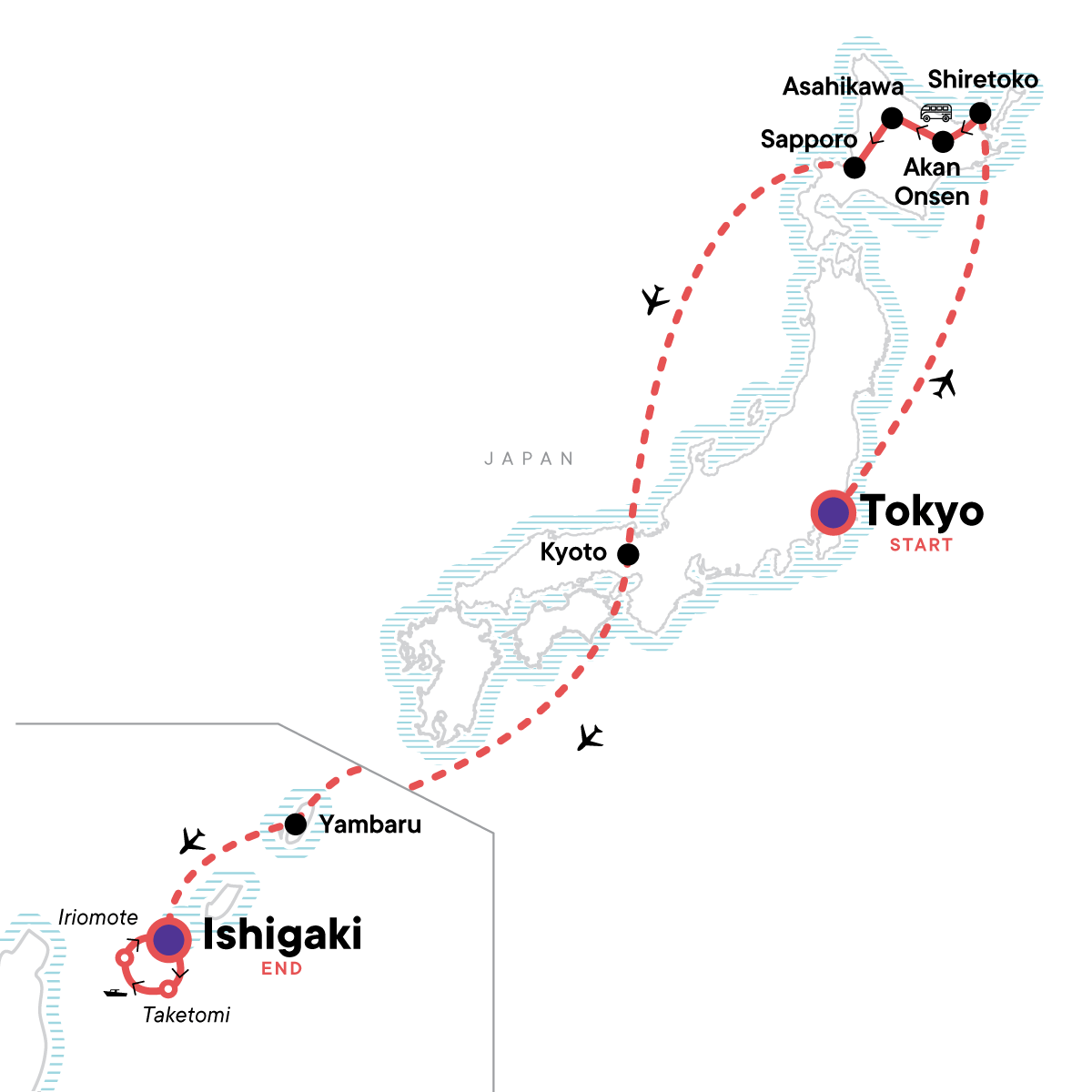 Active Japan: Hokkaido Highlights & Okinawa Island Hopping