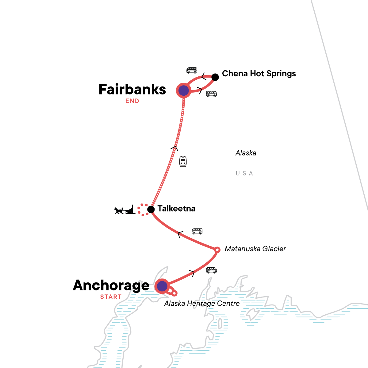 Alaska in Winter: Northern Lights & Dog Sledding Adventure