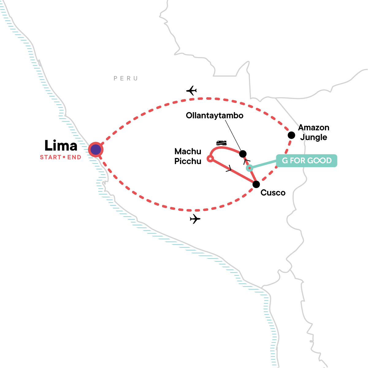 Amazon to Andes with Machu Picchu by Train