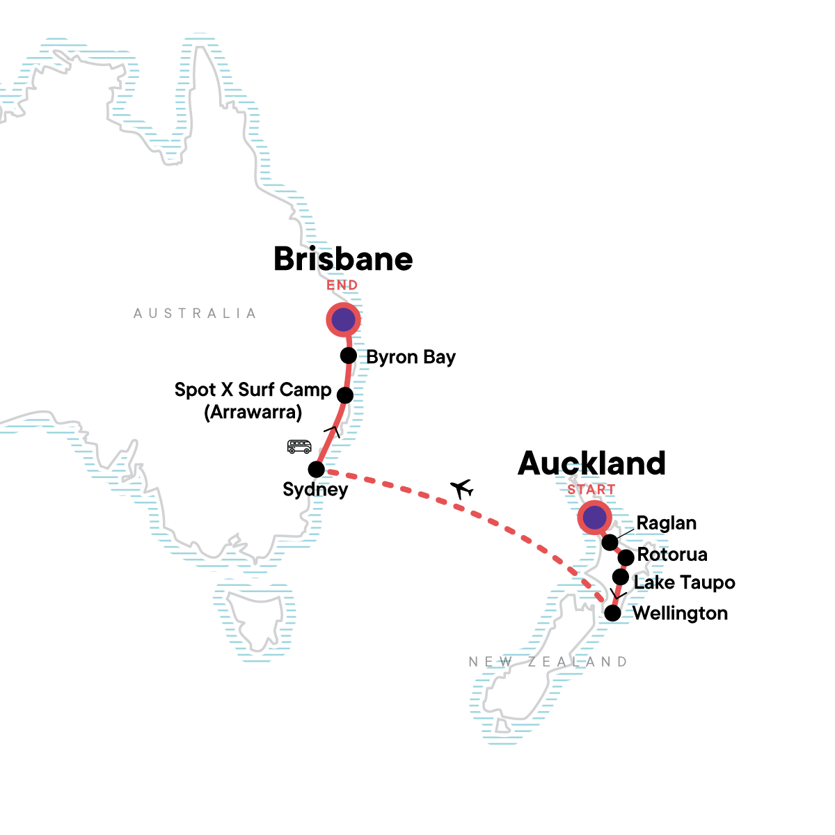 Australia and New Zealand: Surf Camps & Kiwi Highlights