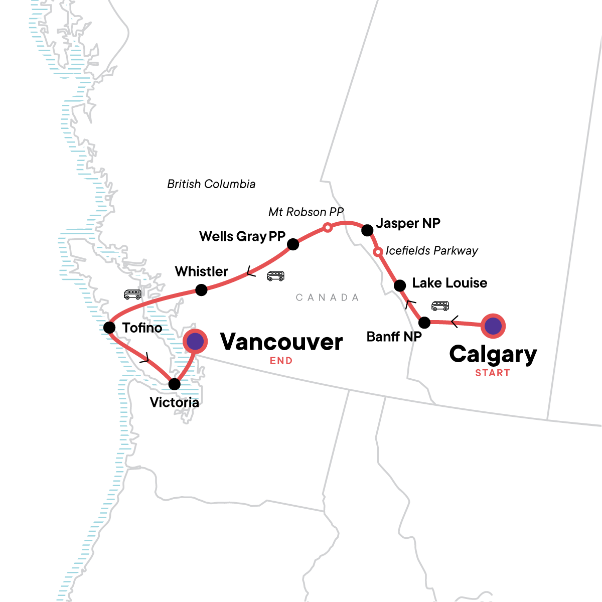 Canadian Rockies: National Parks Westbound
