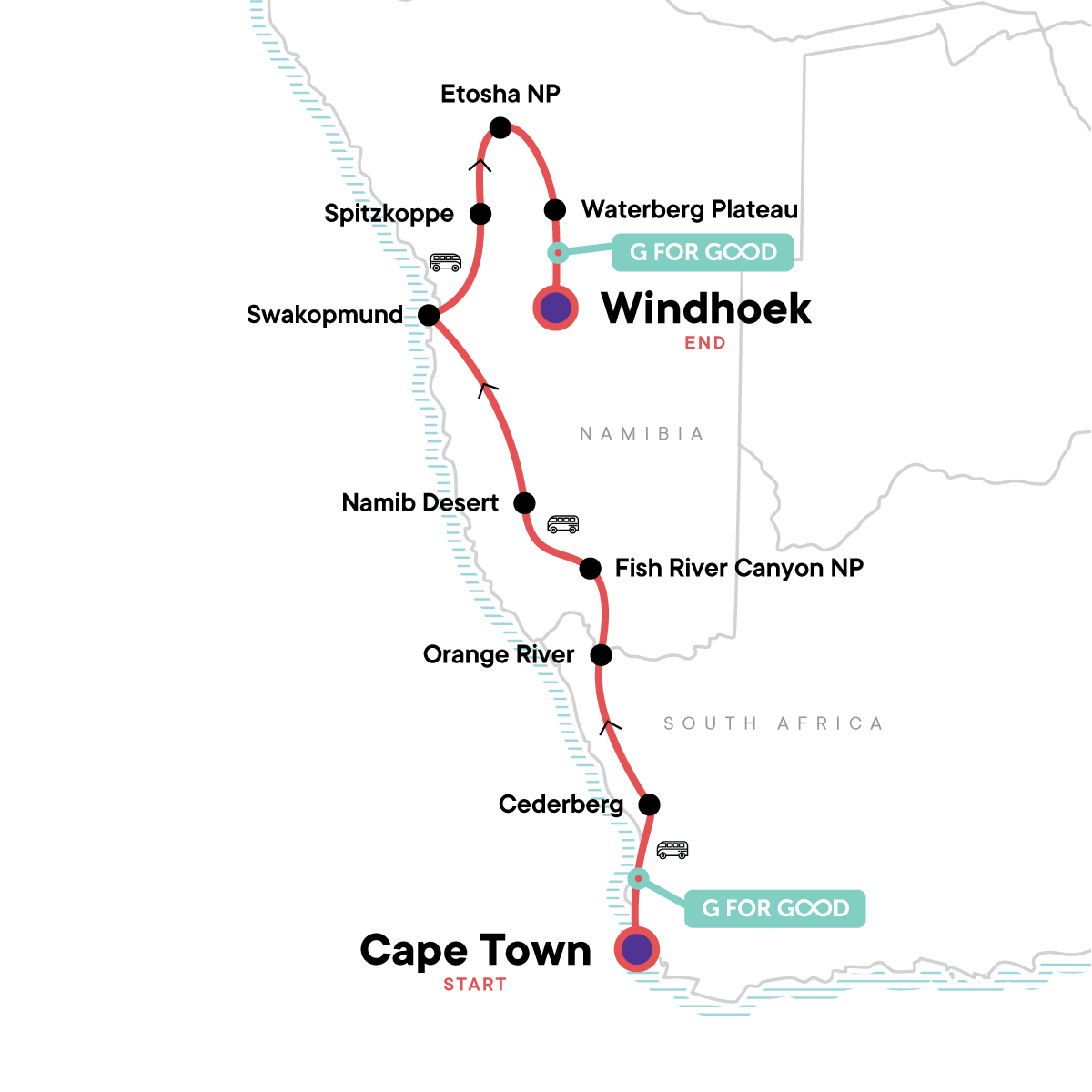 Cape Town to Namibia Overland Safari