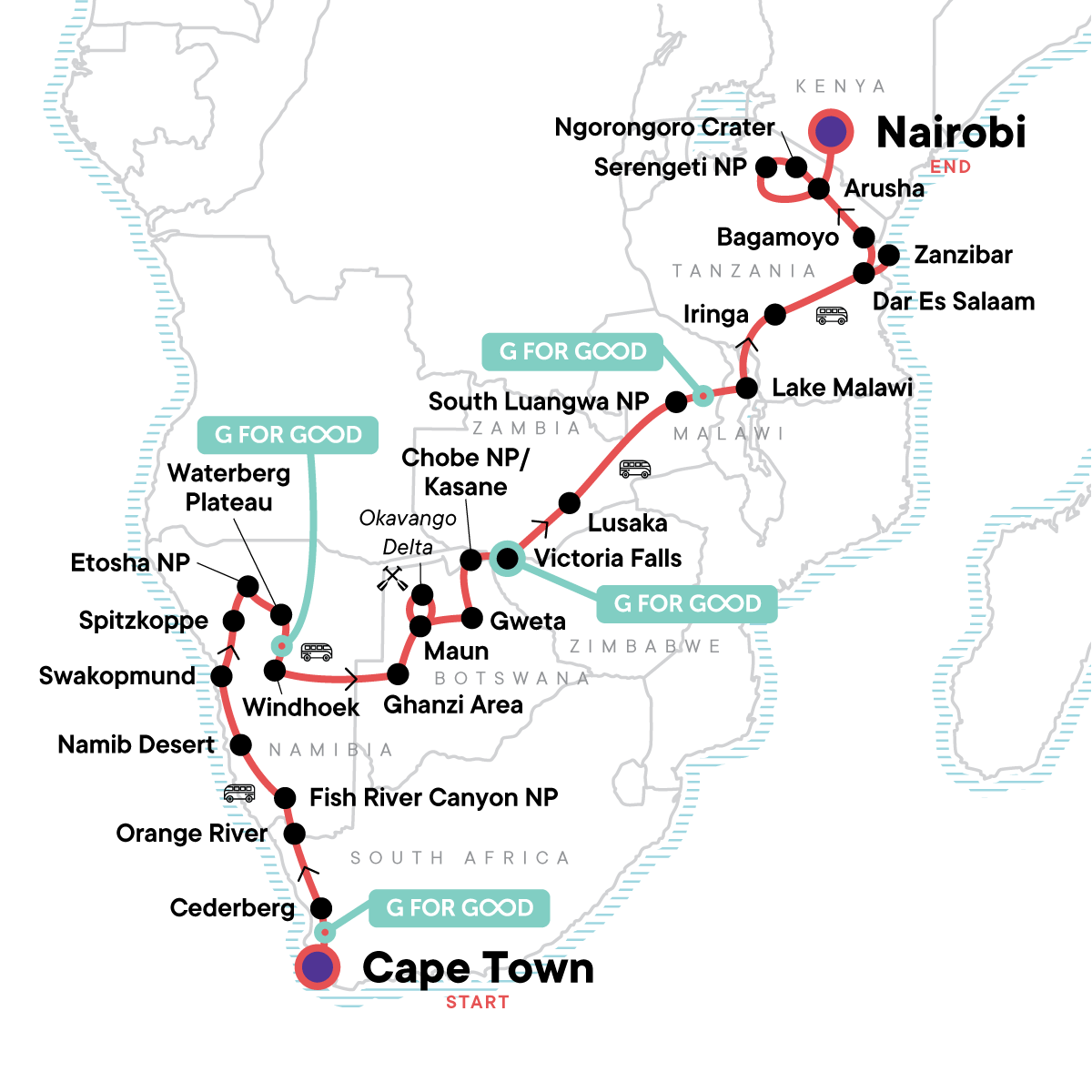 Cape Town to the Serengeti: Deserts & Wilderness