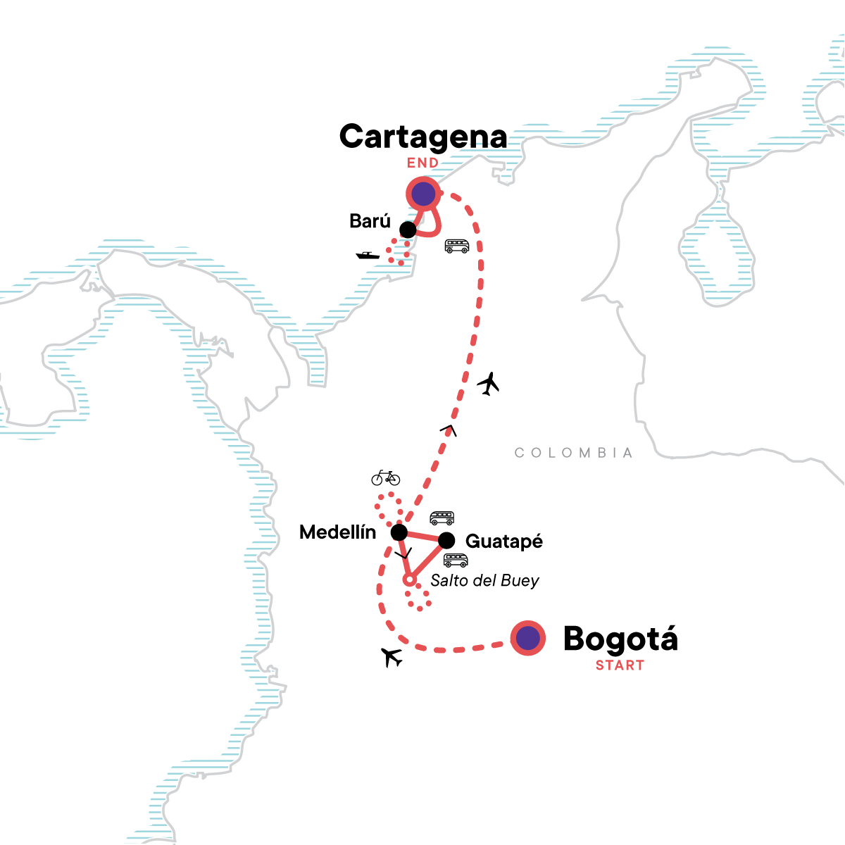 Colombia: Andean Vistas to Guatapé & the Caribbean