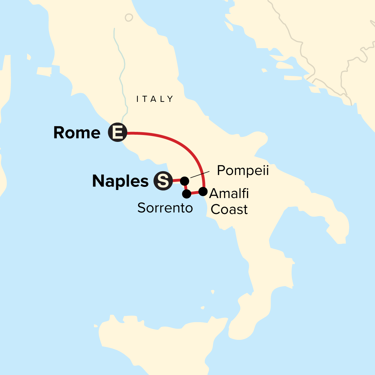 Journeys:  Southern Italy, Naples to Rome