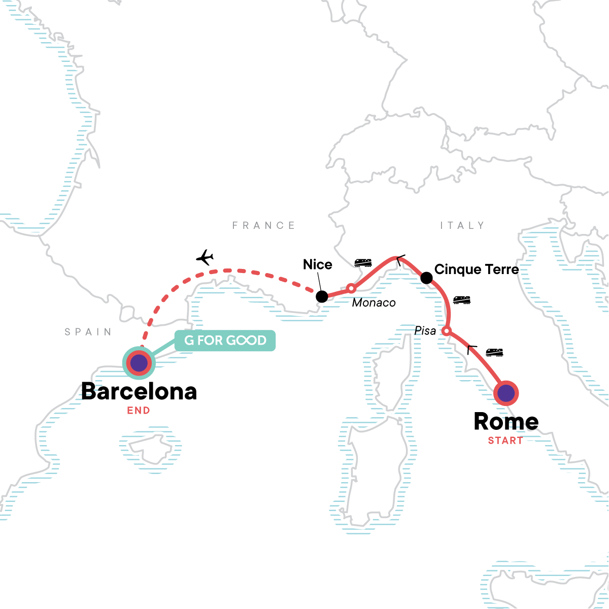 Mediterranean Express: Rivieras & Railroads