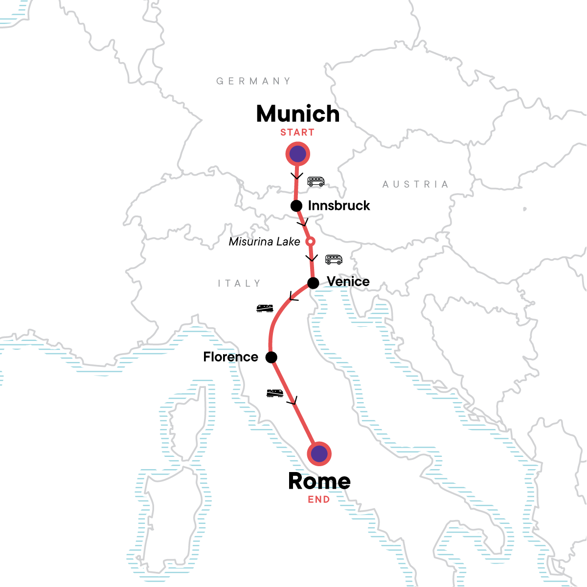 Western and Central Europe: Venice, the Alps & the Flavours of Rome