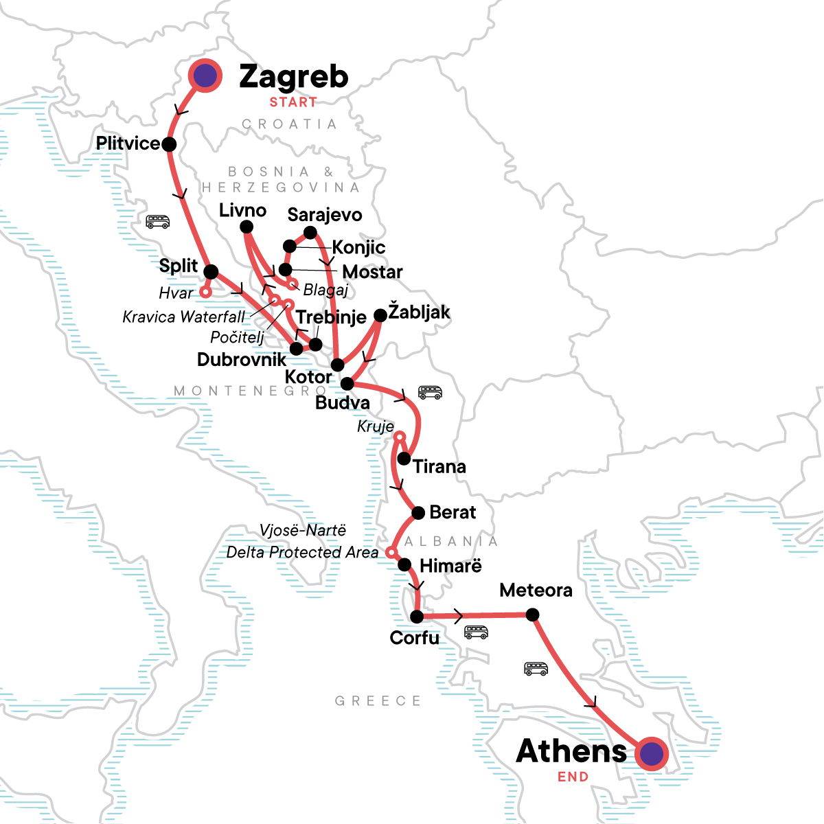 Zagreb to Athens: Monasteries & The Mediterranean