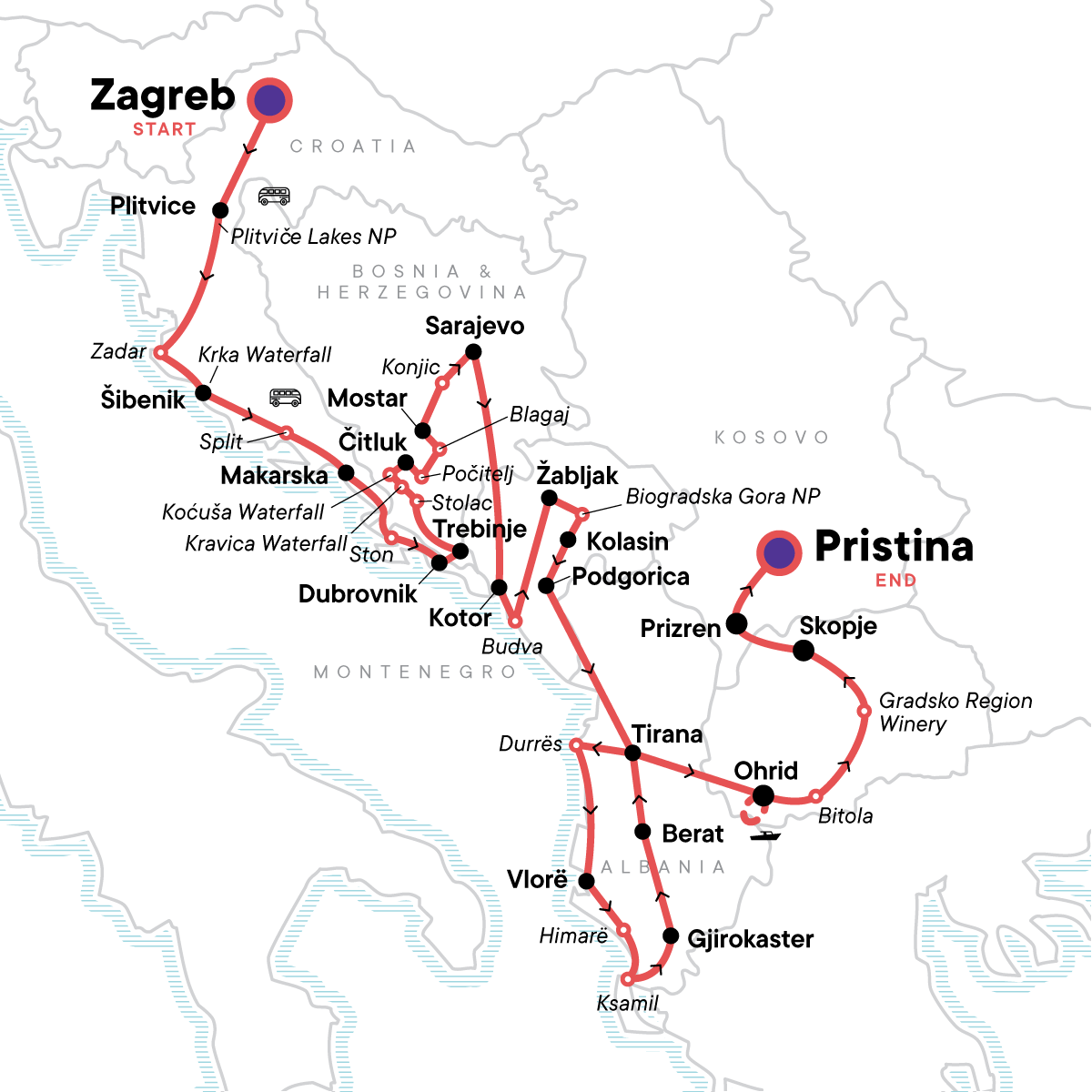 Balkans Uncovered: Zagreb to Pristina