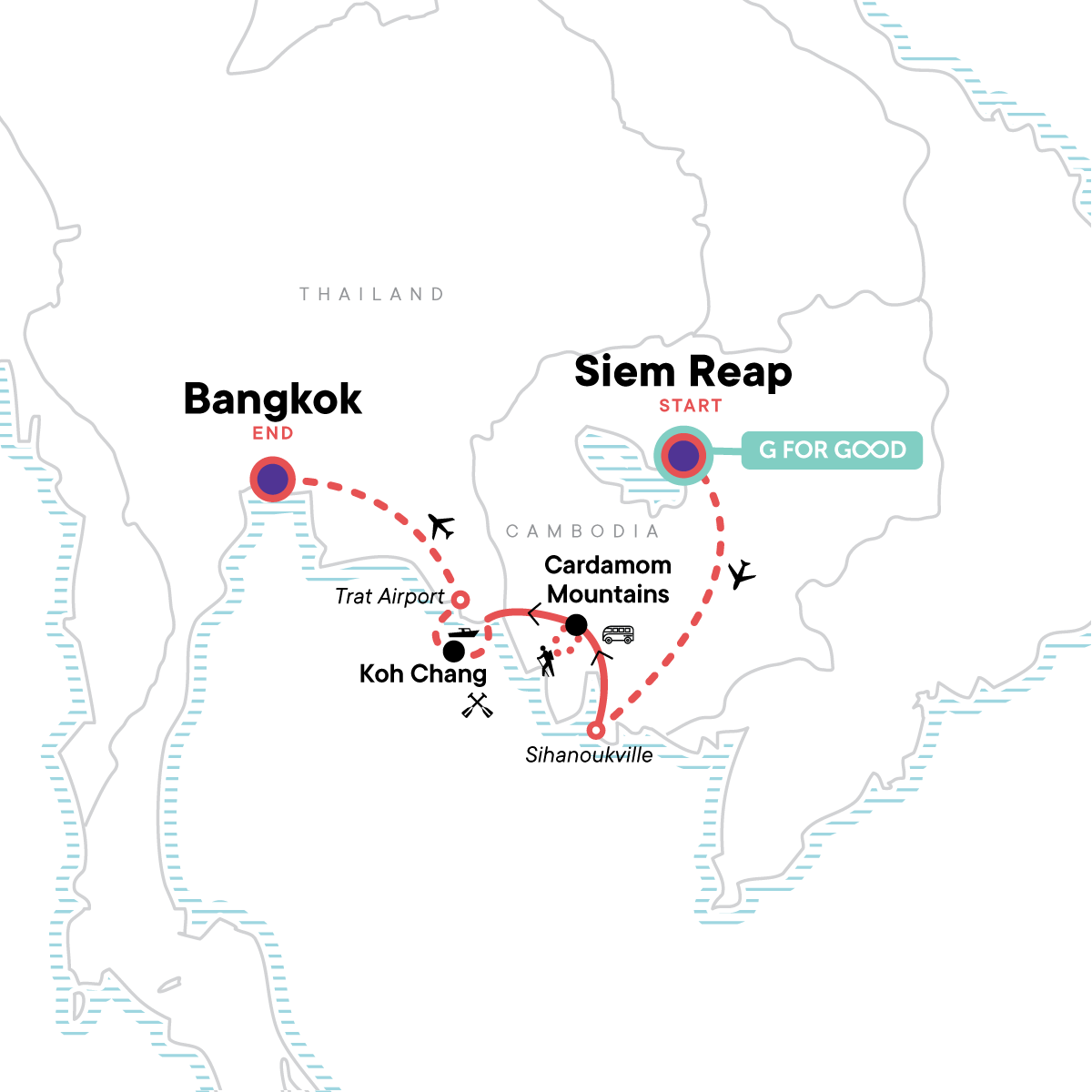 Cambodia & Thailand: Angkor Wat, Koh Chang & Cardamom Mountain Adventure