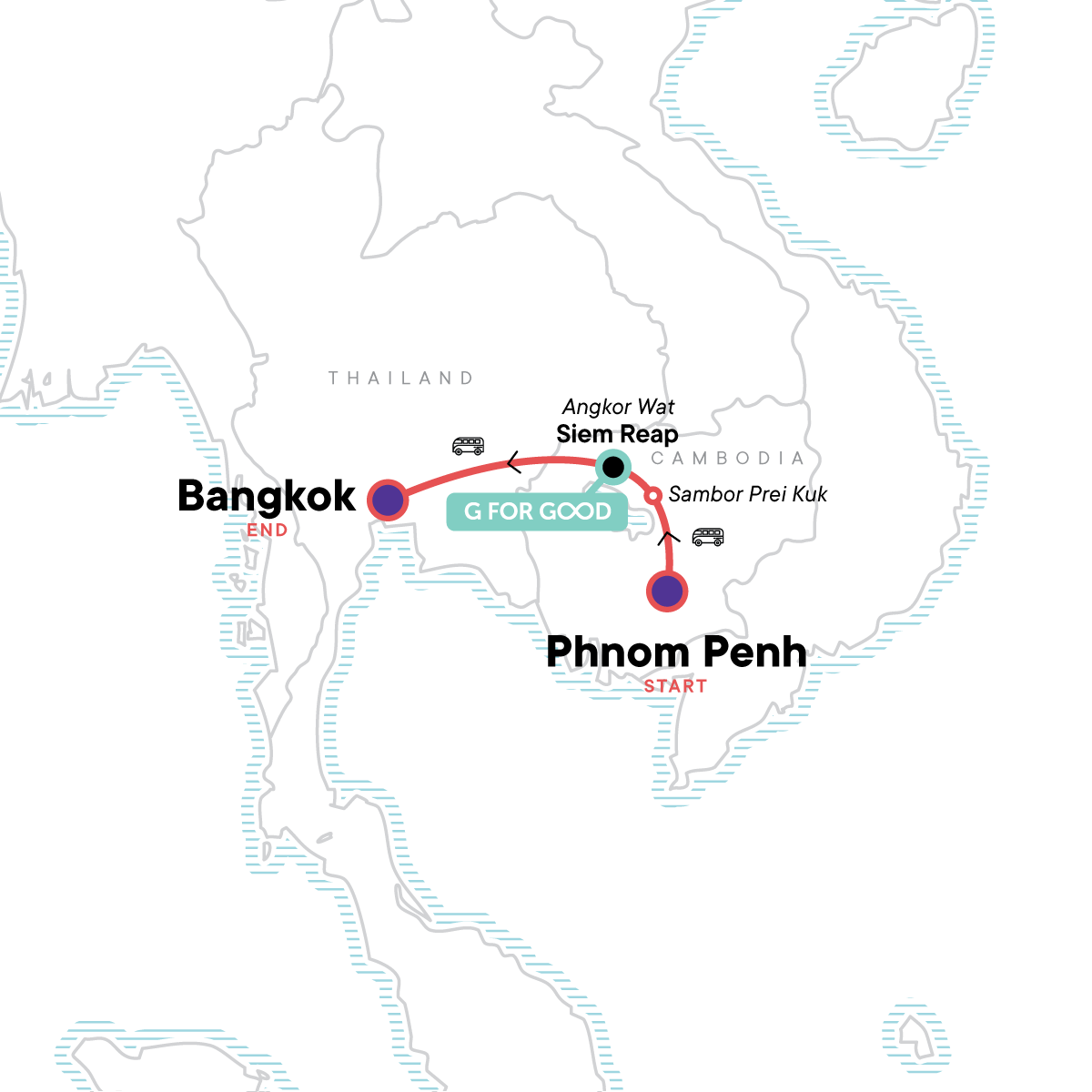 Cambodia to Bangkok: Phnom Penh, Siem Reap & Khao San Road Hangouts