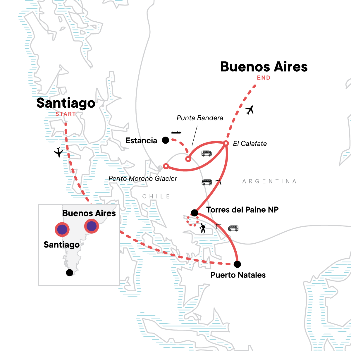 Chile & Argentina: Capital Cities & Hiking Patagonia