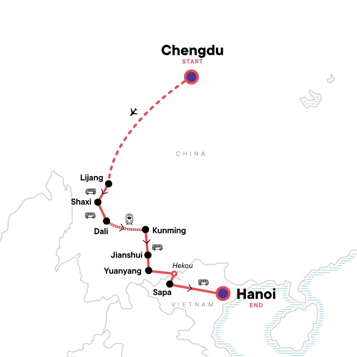 China & Vietnam: Chengdu to Hanoi