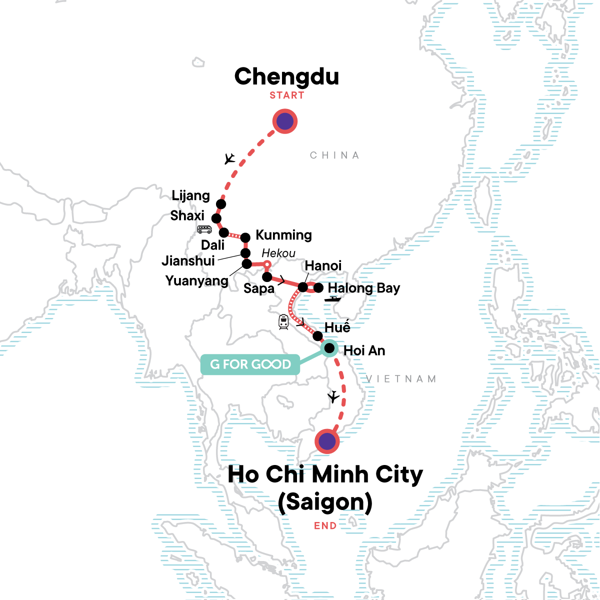 China & Vietnam: Chengdu to Ho Chi Minh