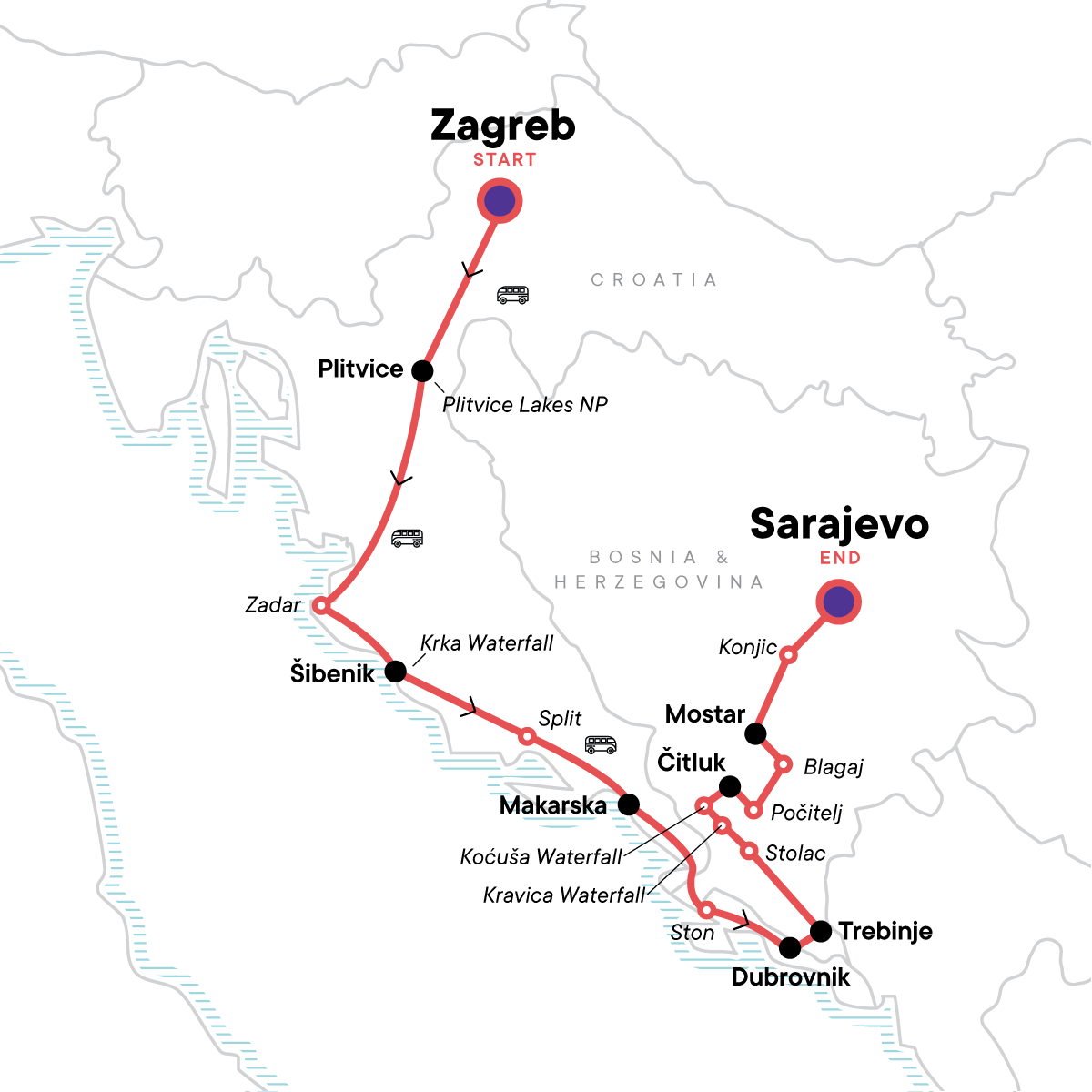 Classic Balkans:  Zagreb to Sarajevo