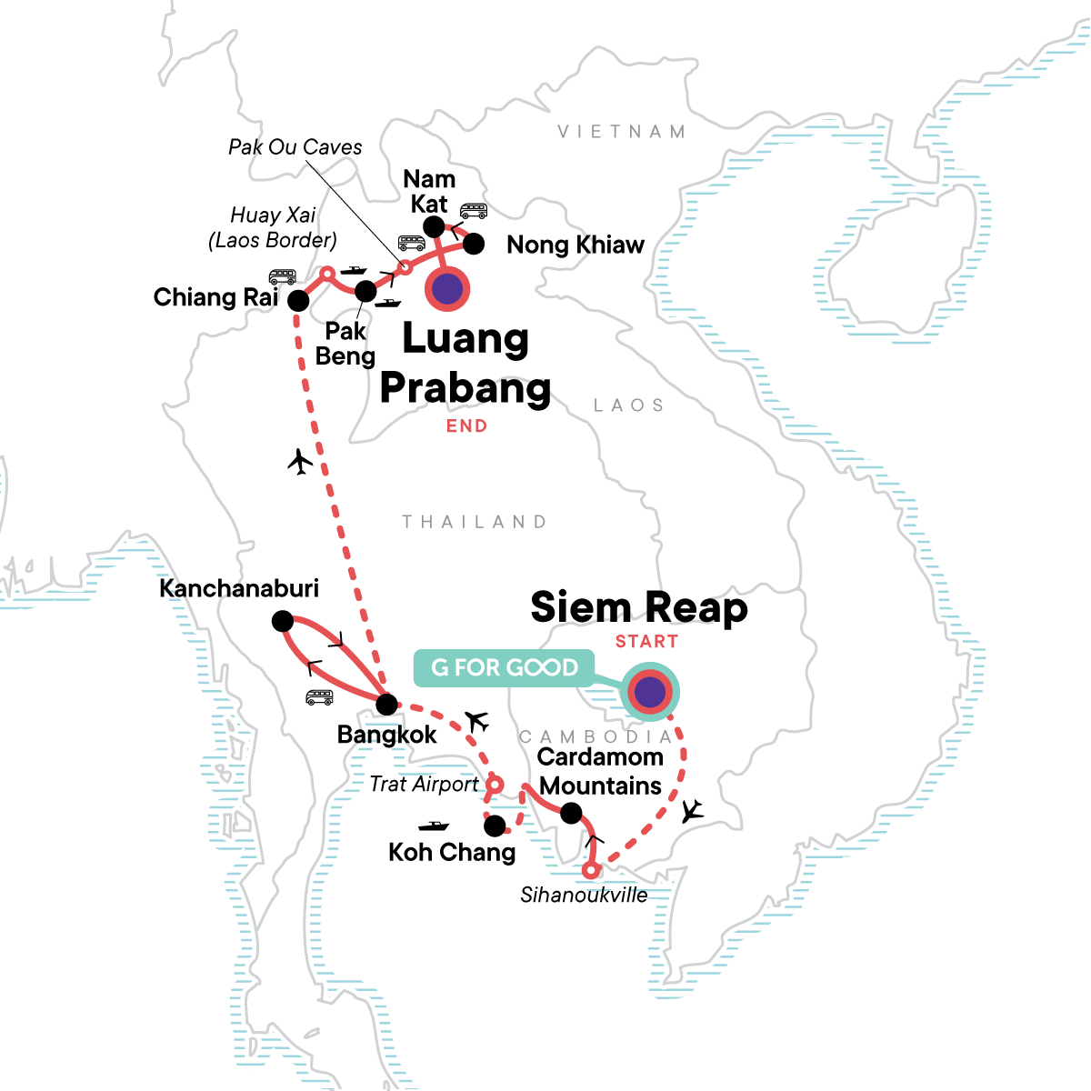 Southeast Asia: Bangkok, Laos & The Cardamom Mountains