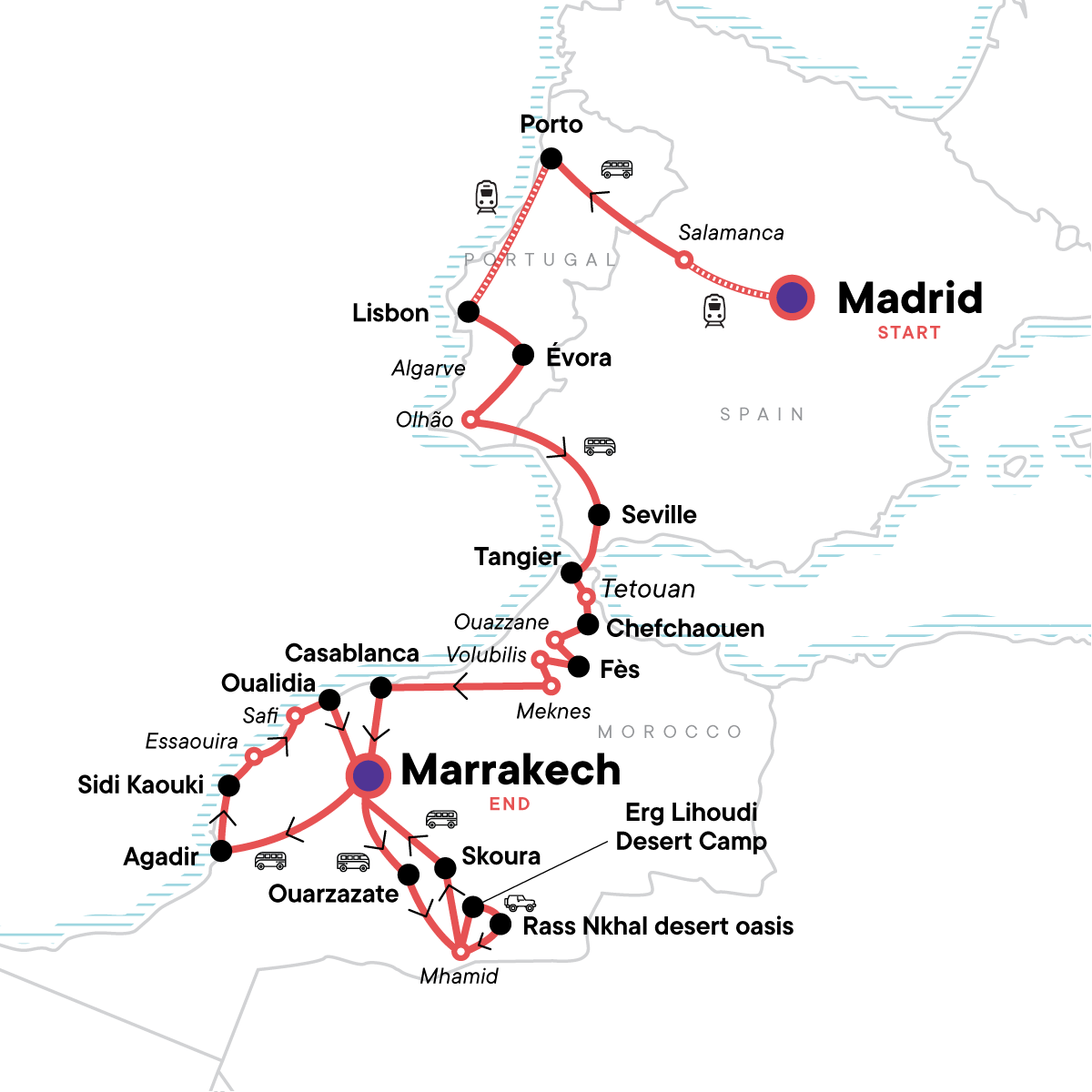 Spain, Portugal & Morocco Encompassed