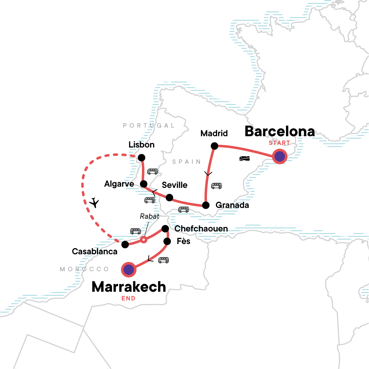 Spain, Portugal & Morocco: Tapas, Medinas & Sunsets