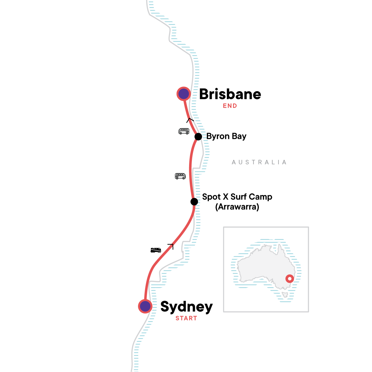 Sydney to Brisbane Experience: Bushwalks & Surfing