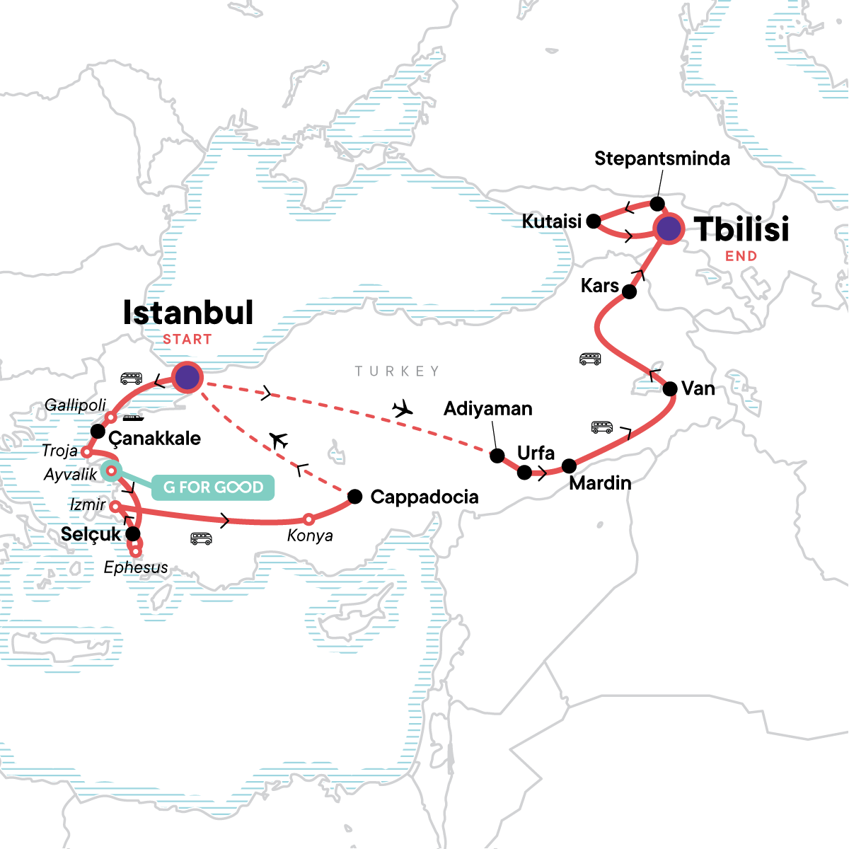 Turkey to Georgia Highlights