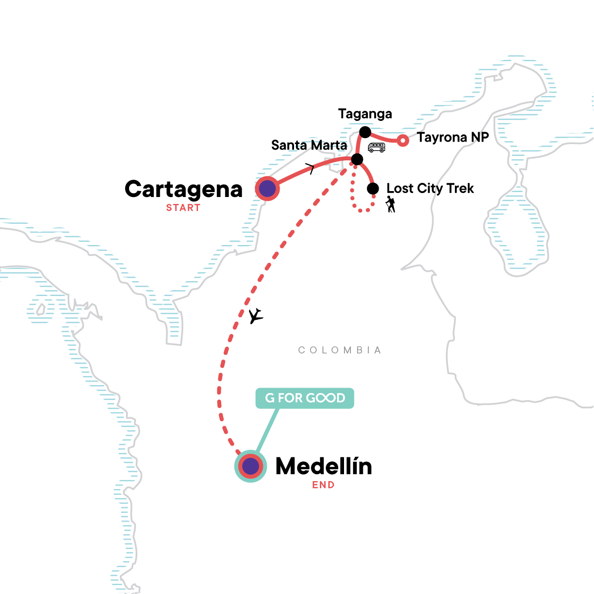 Caribbean Adventure: the Lost City trek & Medellín