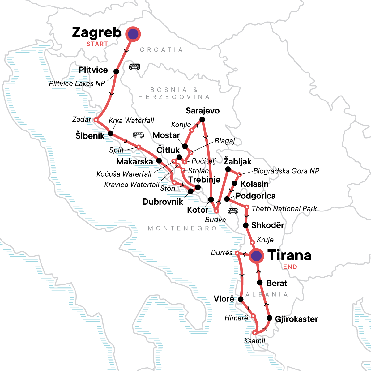 Classic Balkans:  Croatia to Albania